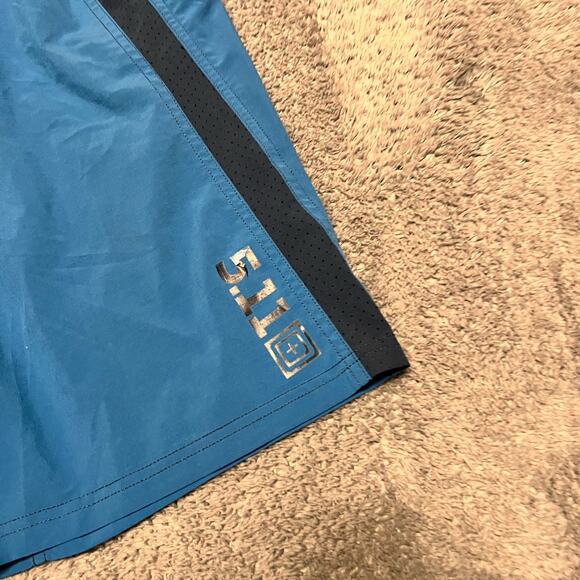 5.11 Tactical Shorts Mens 34 Board Shorts Beach Swim Trunks Unlined Stretch Blue - Picture 2 of 10